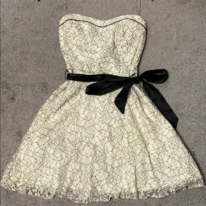 Speechless Black and White Strapless Dress Size 3